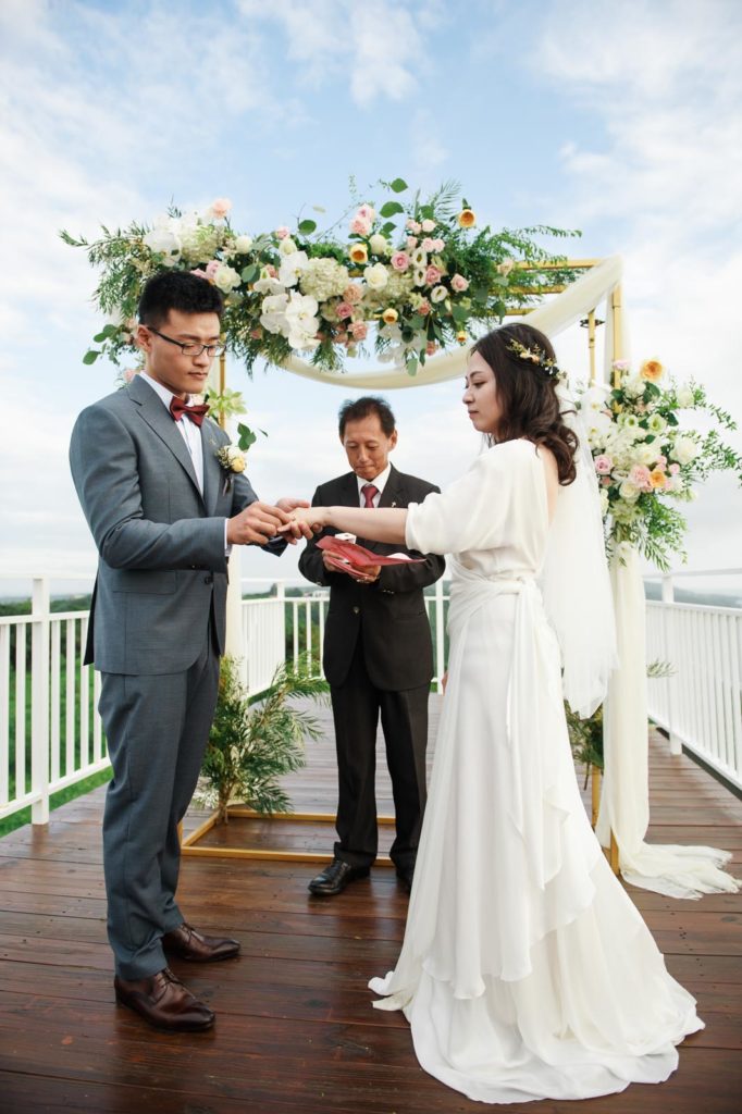 戶外婚禮流程交換誓詞